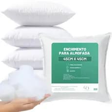 Enchimento De Almofadas Decorativas Para Sofá Cheias 45x45cm Kit 2 4 6 10 Unidades Fibra Siliconada