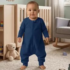 Saco Saquinho de Dormir Bebê Com Manga e Pézinho (Sleep Bag) Cobertor de Vestir Soft (Azul) Tam. G