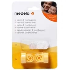 Kit 2 válvulas e 6 membranas para bombinha extrator de leite materno Medela