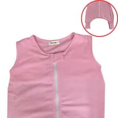 Saco Saquinho de Dormir Bebê Com Pé (Sleep Bag) Malha Verão (Rosa) Tam. G