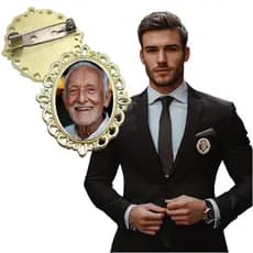 Broche Noivo Lapela De Terno Padrinho Pai Da Noiva C Foto