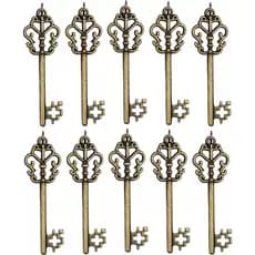 10pcs Chaves Grandes Vintage Bronze Retro Antigas