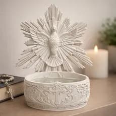 Pia Agua Benta Pomba Espirito Santo Decoração Oração Luxo