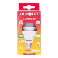 Lâmpada Led Bulbo 4,7W 3000K - Ourolux