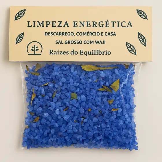 Kit Descarrego 12 doses individuais para  Comércio e Casa, Sal Grosso, Anil Waji Africano + Brinde