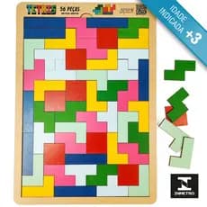 Brinquedo Educativo Tabuleiro Tetris Mdf - Mega Impress