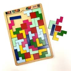 Brinquedo Educativo Tetris Mini Tabuleiro Madeira Mdf