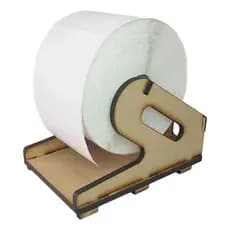 Suporte Organizador para Rolo de Etiquetas MDF Impressora Térmica Loja Escritório