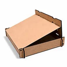 Suporte Apoio Descanso de Pé Ergonômico MDF Escritório Home Office