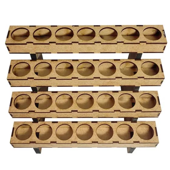 Expositor Organizador de Óleos Essenciais MDF - 28 Furos