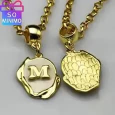 Moda colar A-Z pingente letras único nome gargantilha colar para mulheres pingando óleo presente