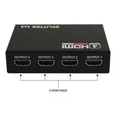 Divisor Splitter Hub Hdmi 1x4 Distribuidor Ps4 Xbox Tv Pc