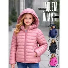 Jaqueta Juvenil Menina Nylon Forrada Com Pelinhos Por Dentro Unissex