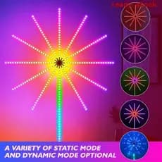 Fita LED RGBIC Fogo De Artifício Luzes Bluetooth APP Controle De Música Sincronização De Som DC 5V Lâmpada USB Para Decoração De Parede De Festa Dream Color Christmas ready stock S + 3 + 7