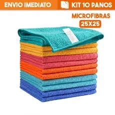 Panos de Microfibra Flanela Multiuso 5, 10 ou 20 Unidades Alta Absorção para Limpeza Geral