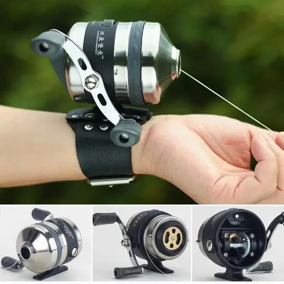 Carretéis De Pesca Para Tiro De Funda Uso De Peixe Dardo Roda Metálica De Aço Inoxidável Fechada 1PCS BL25 Carreto