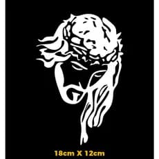 Adesivo jesus 18cm x 12cm para carro moto de alta durabilidade