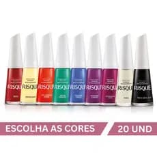Kit 20 Esmaltes Risque Manicure Profissional -Monte Como Quiser Escolha a Cor Pela Lista Escrita