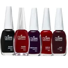 Kit Esmalte Colorama Tons Escuros + Pedidos C/5