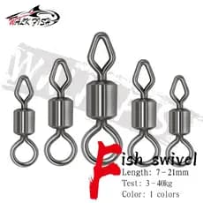 Caminhada Peixe 50 Peças Redondo E Diamante Gira Olho Rolamento Giratório Equipamento De Pesca Conector De Anel Sólido A