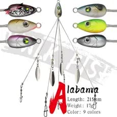 WALK FISH Umbrella Fishing Lure Rig 5 Braços Minnow Fishing Lure Rig Cabeça Baixo de isca de natação