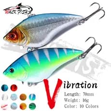 WALK Fish 1 Peça 70mm/16g VIB Isca Dura De Longo Alcance Simulação De Peixe De Plástico Culter Poleiro