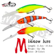 WALK FISH 1 Peça 11.5 Cm-15.5 Minnow Wobblers Crankbait Hardbait Isca De Pesca Ao Ar Livre Para