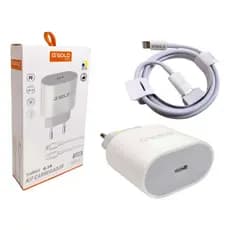 Carregador Eficiente Para iPhone Turbo 30w Carga Rapida tipo c type-c compativel com lightning