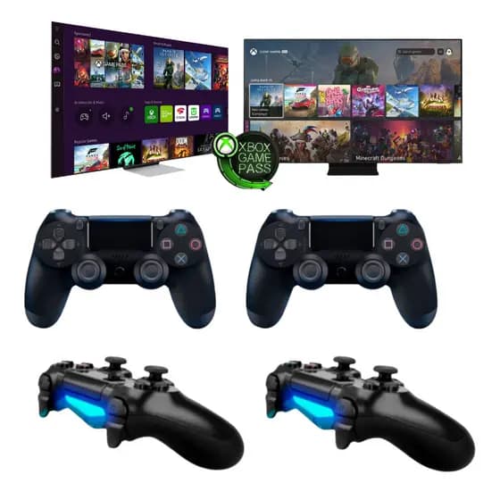 2 Controles ou 1 controles Sem fio joystick p/ Smart TV Game Pass Au9000 Au8000 Bu8000 Cu7700 au77000 Q60A
