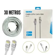Cabo CAT6  de internet rede 30 20 15 10 5 3 Metros Dados LAN internet RJ45 CFTV blindado resistente