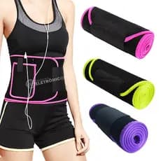 Cinta Térmica Modeladora Unissex Efeito Sauna Redução de Medidas Ajustável com Bolso para Celular