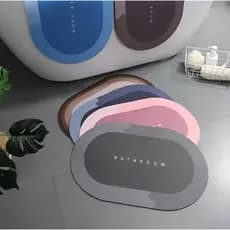 Kit 2 Tapete Absorvente de Secagem Rapida Atiderrapante de Banheiro/Porta de Entrada