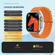 AMOLED W69 + Ultra Smart Watch MicroOS 10 Ilha Dinâmica 2GB ROM Série 9 Plus Bússola NFC Chamada De Música Smartwatch Byz