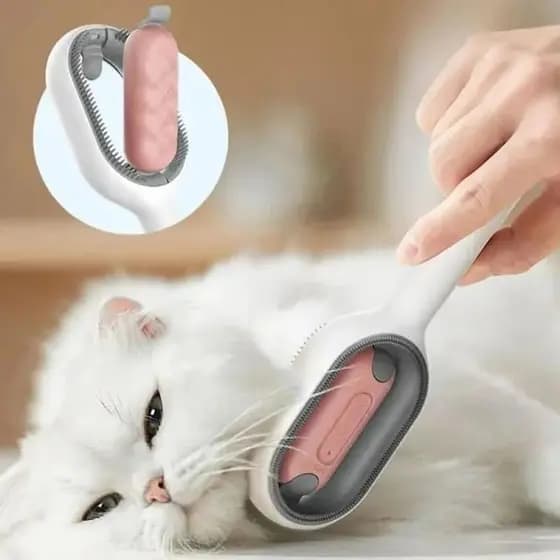 Pente escova para cães e gatos para remoção de pêlos soltos e limpeza de animais de estimação