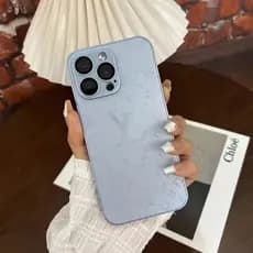 iPhone16/16pro/16promaxCapa de celular de vidro fosco de marca moderna adequada para lente de fita