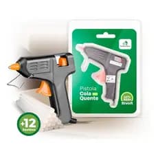 Pistola De Cola Quente 20w Com 12 Bastões De Cola Bivolt Bico Fino
