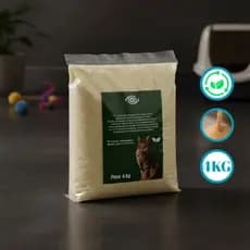 Areia Higiênica Para Gatos 4Kg Mandioca E Milho Biodegradável Alta Absorção Baixo Odor