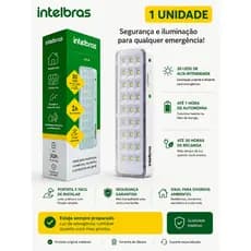 Luminária De Emergência Autônoma Intelbras Lea 31 Recarregável Bivolt