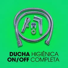 Ducha Higiênica Completa On Off Gatilho Cromado 1/4 Volta