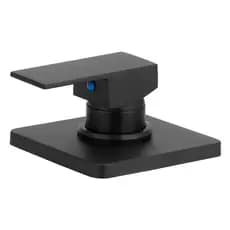 Misturador Monocomando Quadrado 1/2" Para Chuveiro Acabamento Preto Fosco
