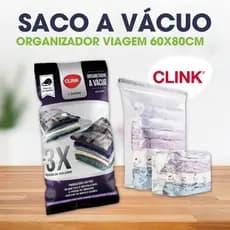 Saco Organizador A Vacuo Para Organizar Viagem Plástico 60x80cm