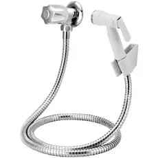 Ducha Higiênica Completa Metal 1,20m com Registro C25 e Gatilho em ABS Branco
