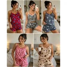 Kit com 3 Babydoll Pijama Feminino Estampado – Confortável, Fresco e Ideal para Dormir