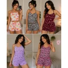 Babydoll Pijama Feminino Estampado – Confortável, Fresco e Ideal para Dormir