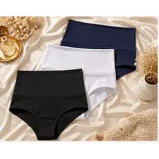 Kit Calcinhas Modeladoras Cintura Alta Confortável