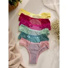 Kit Calcinhas Femininas de Algodão – Conforto, Maciez e Renda Delicada