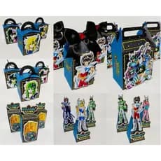 Kit Cavaleiros do Zodiacos Lembrancinha Personalizada Monte Seu Caixas Envio em 24h (Envie nome e idade pelo chat)