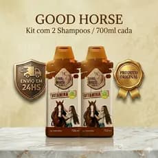 Kit 2 Shampoo de Cavalo Good Horse Vitamina A 700ml Original