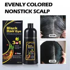 Ivnil Meidu Shampoo Marrom Escuro Tintura De Cabelo 3 Em 1 Para Cinza Mulheres E Homens-500ML