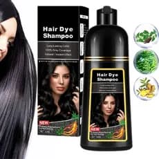 Shampoo Tintura para Cabelos Pretos 3 em 1, Tintura para Cabelos Pretos Shampoo Tintura para Cabelos Masculino e Feminino 500ml